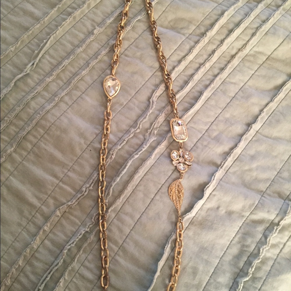 24” gold statement necklace